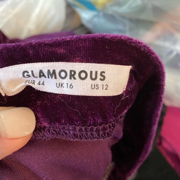 velvet bell bottom pants - Picture 3 of 3